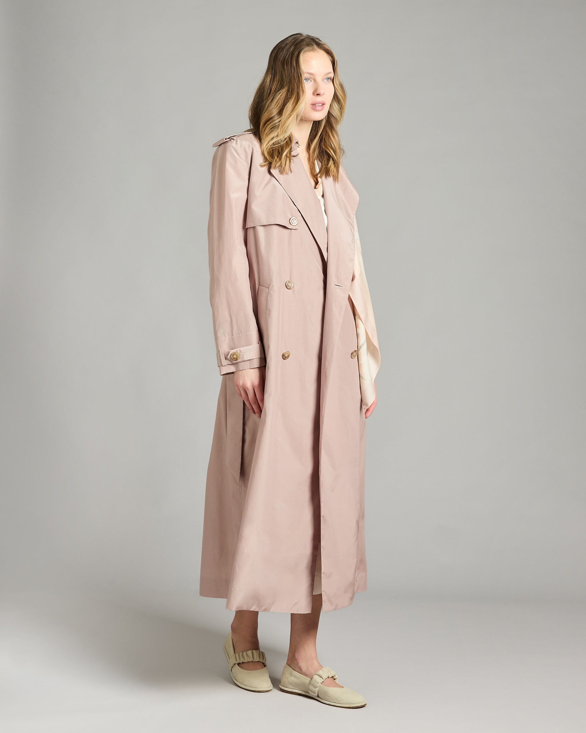 Silk and cotton Trench