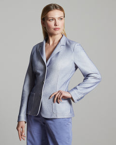 Hand sprayed Purple cashmere fleece Kate blazer 2