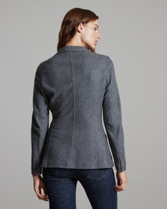 Dark grey cashmere fleece Kate blazer 3