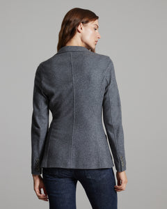 Giacca kate in cashmere fleece grigio scuro