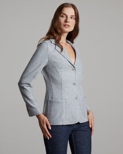 Light grey cashmere fleece Kate blazer 3