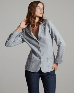 Light grey cashmere fleece Kate blazer 2