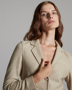 Beige cashmere fleece Kate blazer