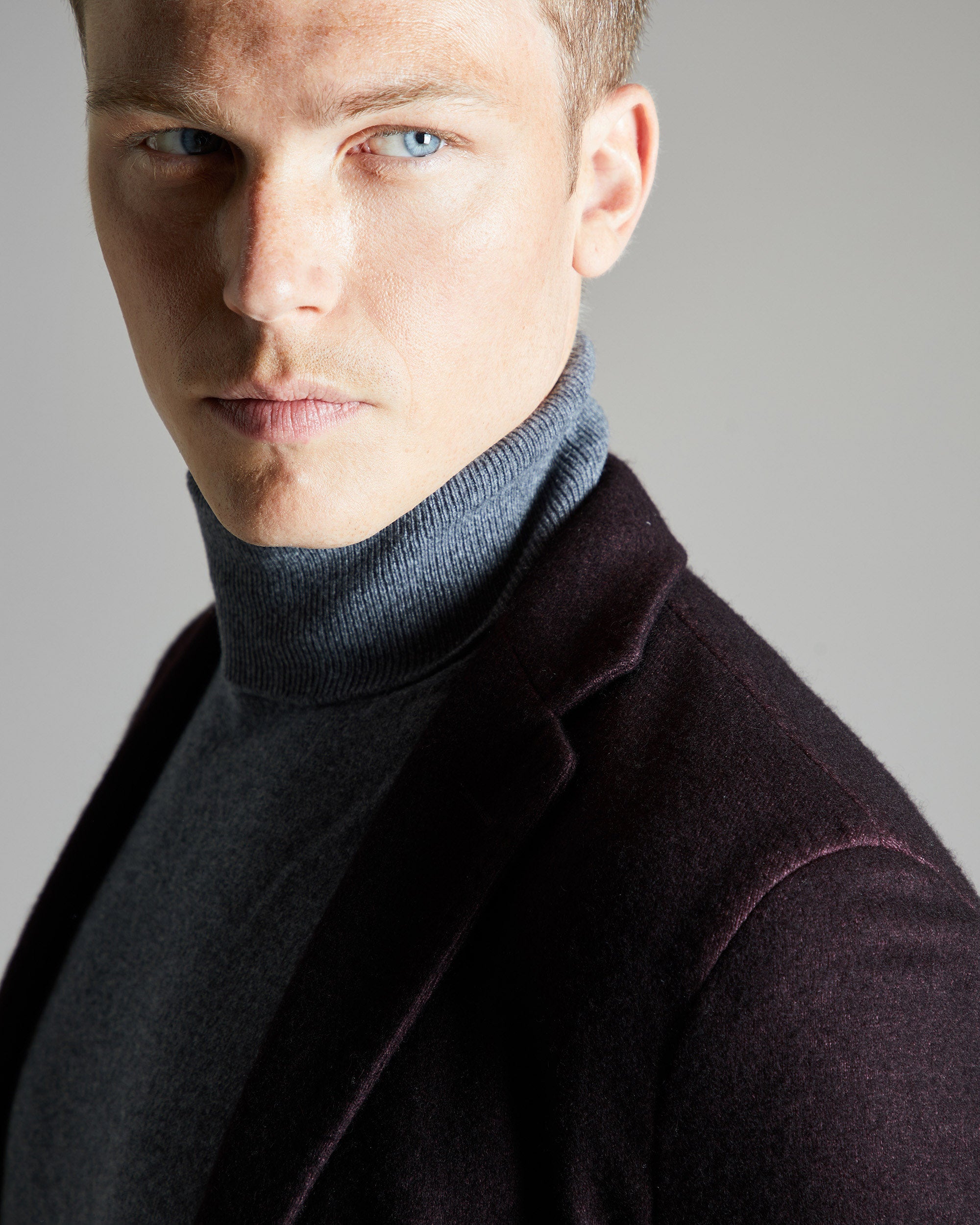 Bordeaux cashmere fleece blazer 2