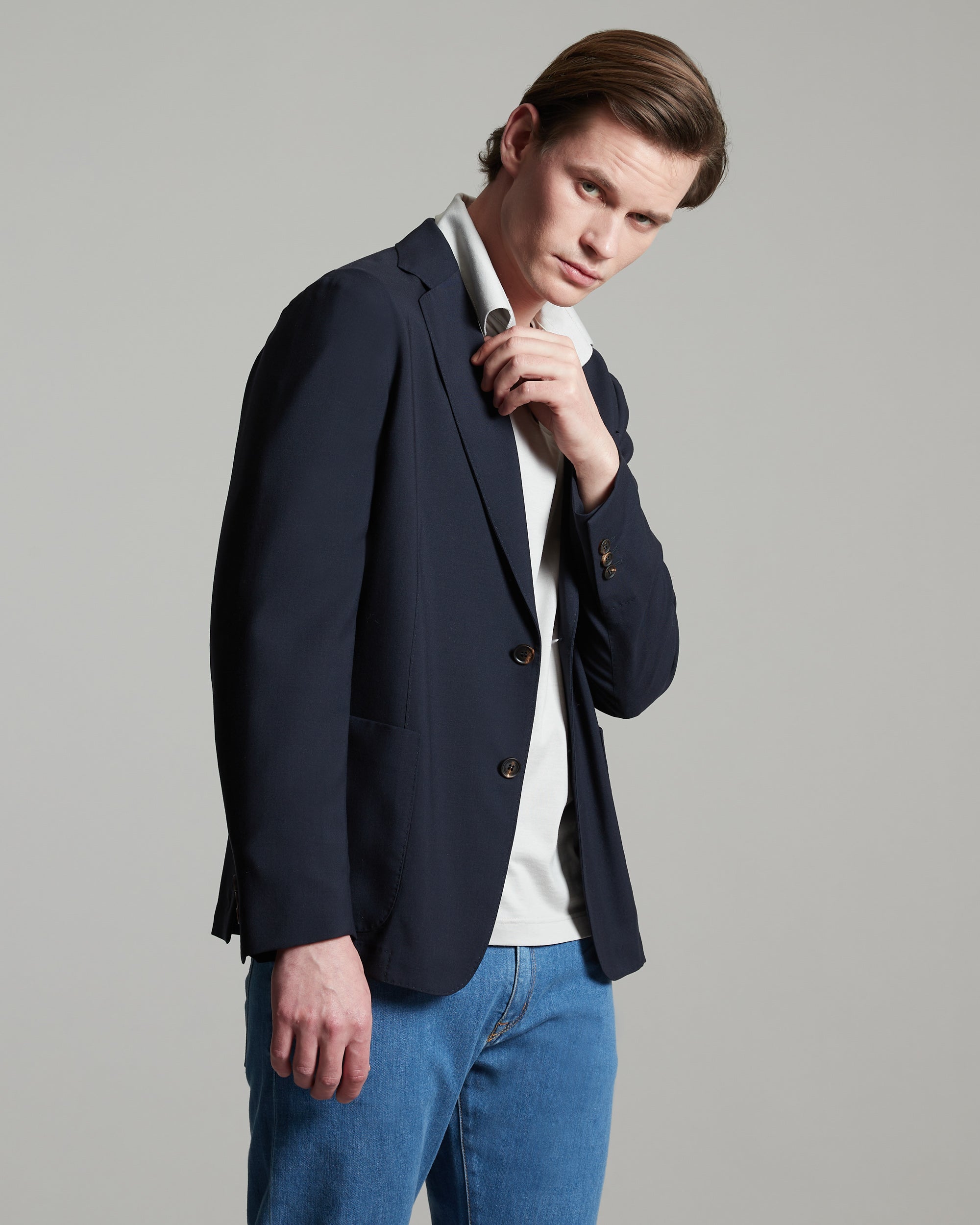 Men s cashmere 4.0 navy blazer