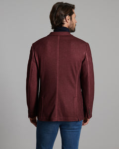 Bordeaux cashmere fleece blazer 3