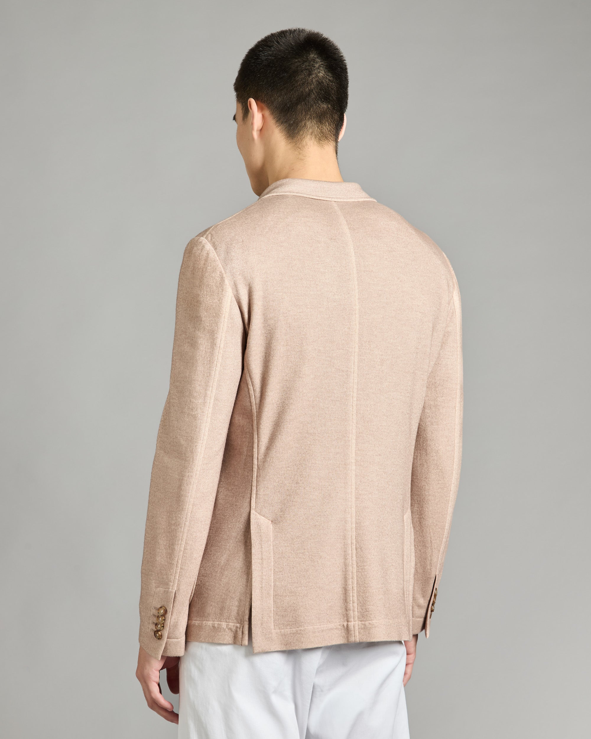 Beige cashmere fleece blazer 4