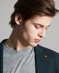 Green cashmere fleece blazer 3