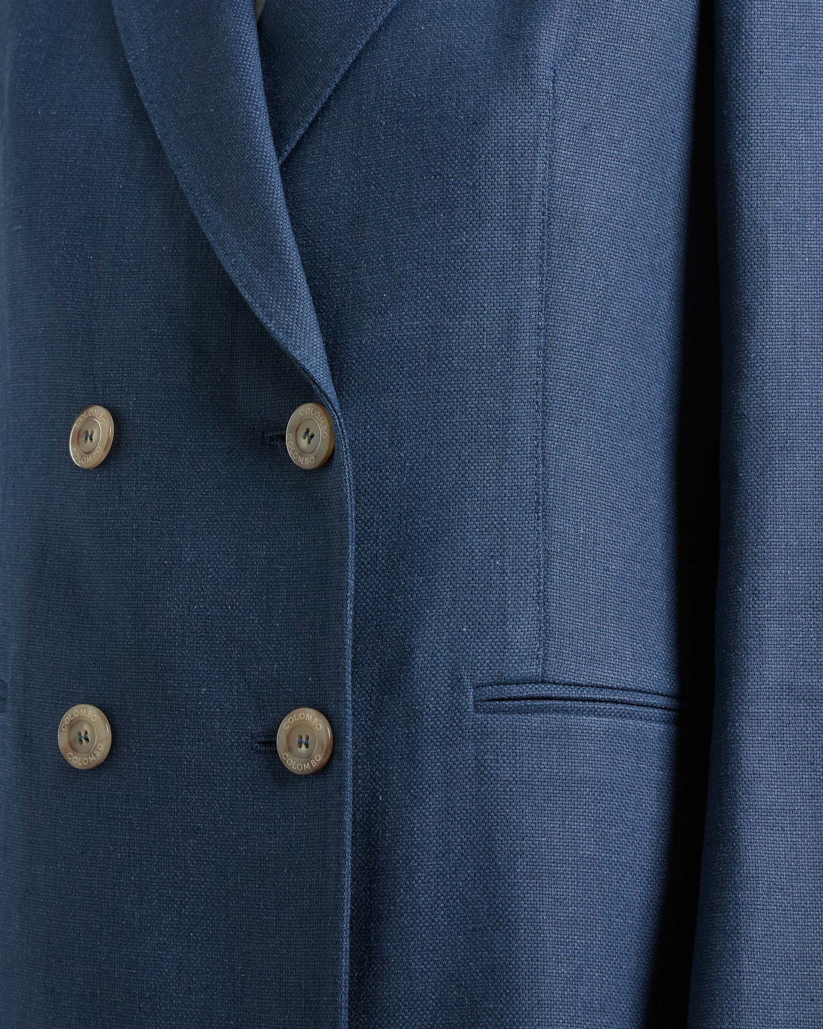 Blue double-breasted jacket