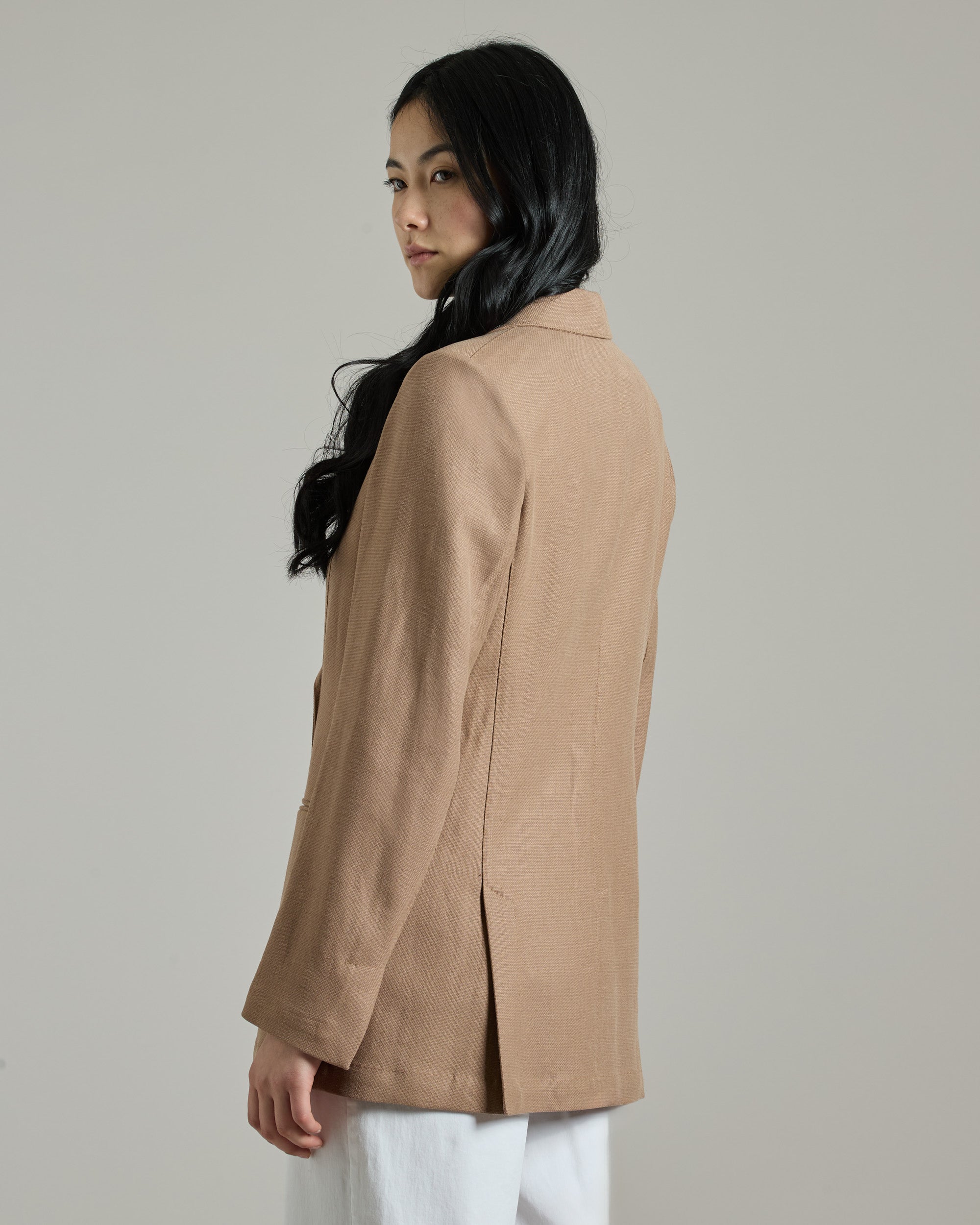 Braum Double-breasted jacket in Canvas Linen 4