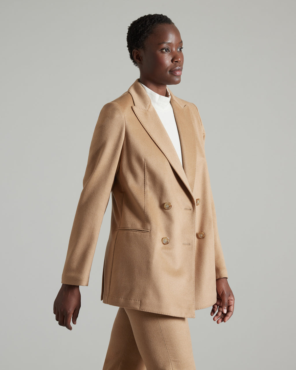 Baby Camel double breasted jacket