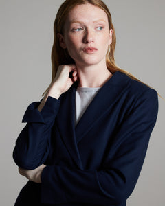 12.8 Kid Wool double breasted blazer in navy 3