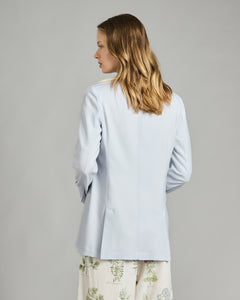 Cashmere 4.0 light blue double-breasted jacket.