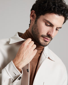 Giacca camicia in cashmere double