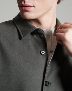 Giacca camicia in cashmere double