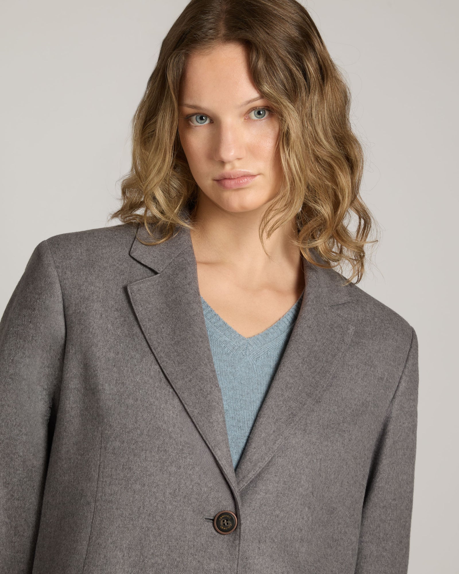 Oversized jacket in touch cashmere 3