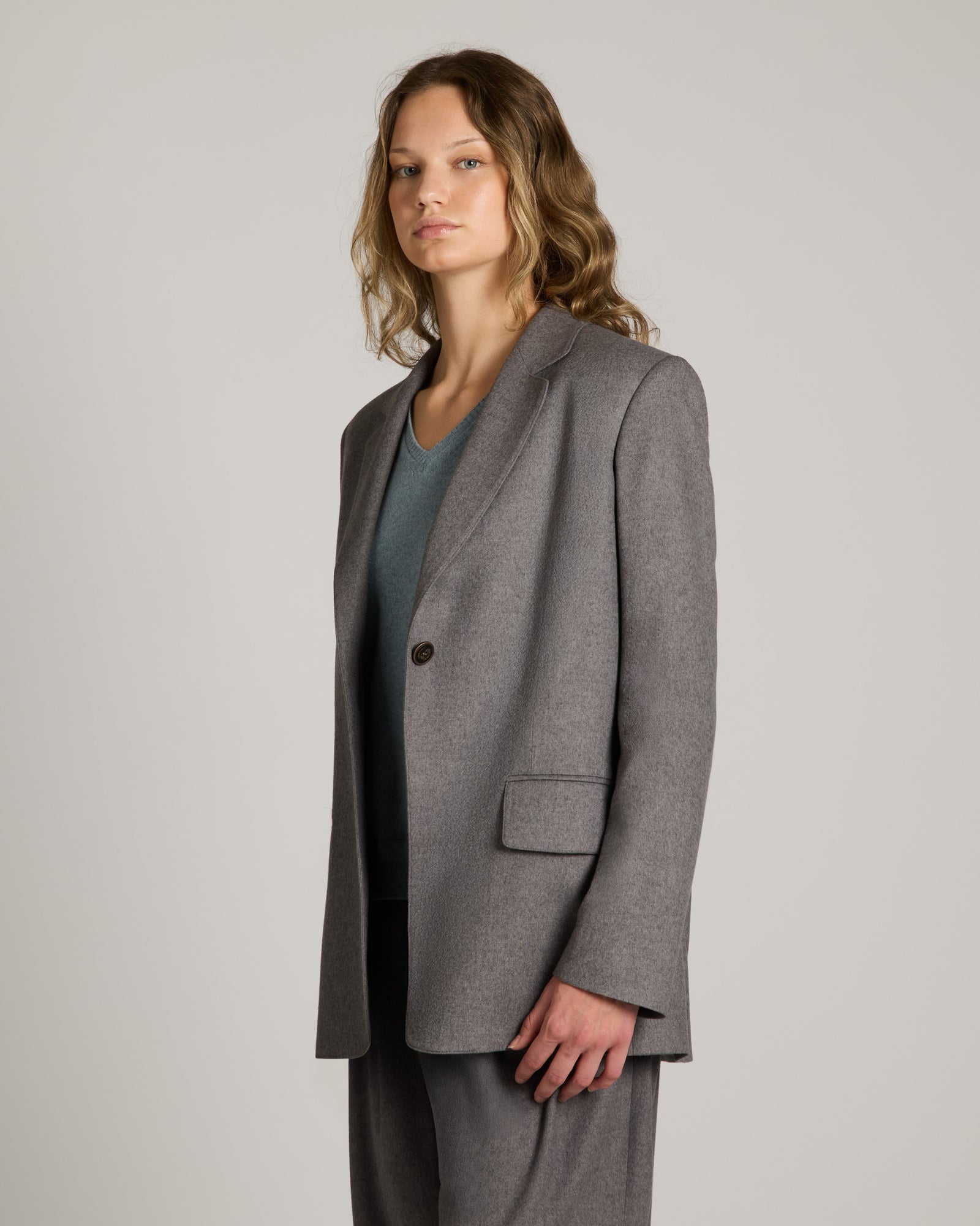 Oversized jacket in touch cashmere 2