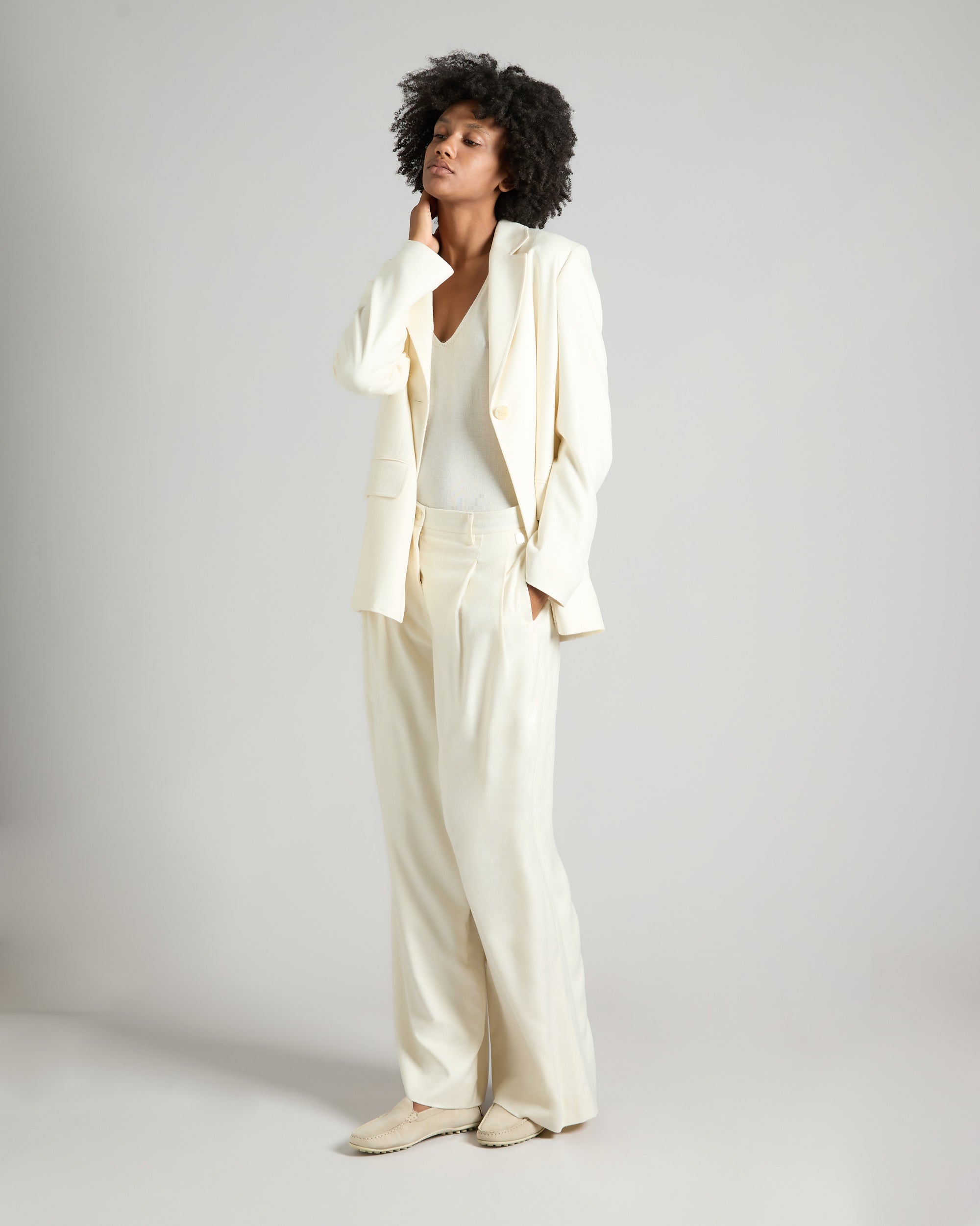 Oversized jacket in touch cashmere 3