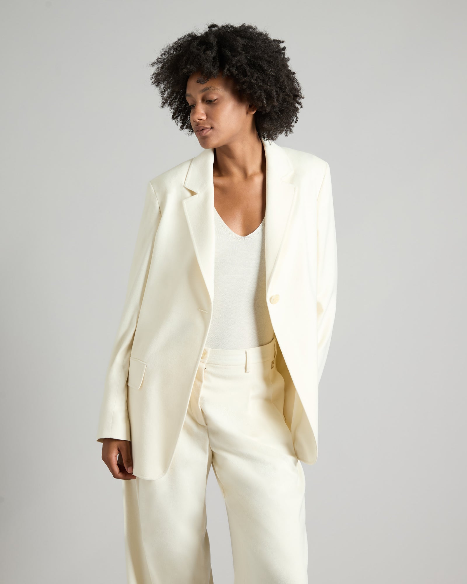 Oversized jacket in touch cashmere