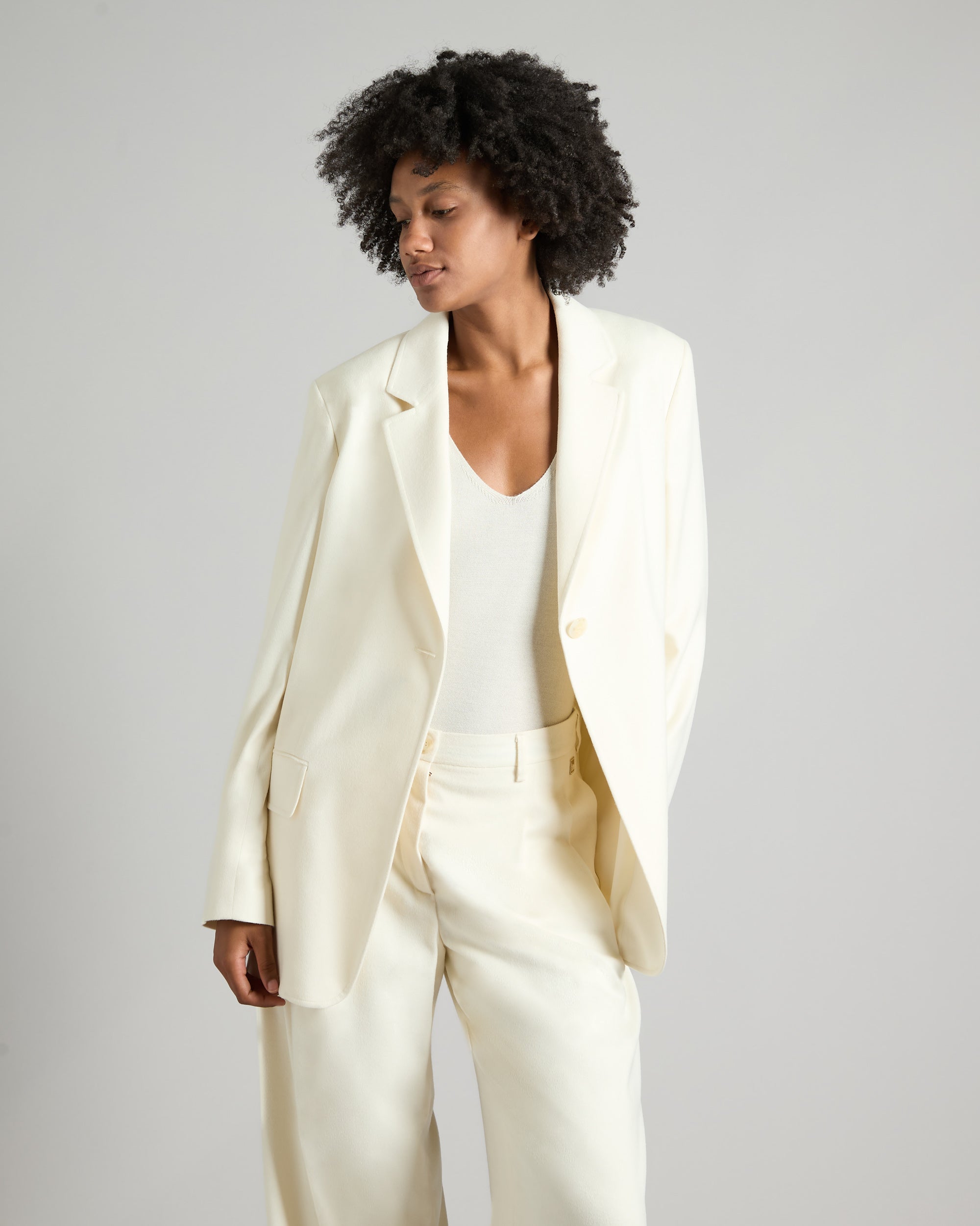 Oversized jacket in touch cashmere