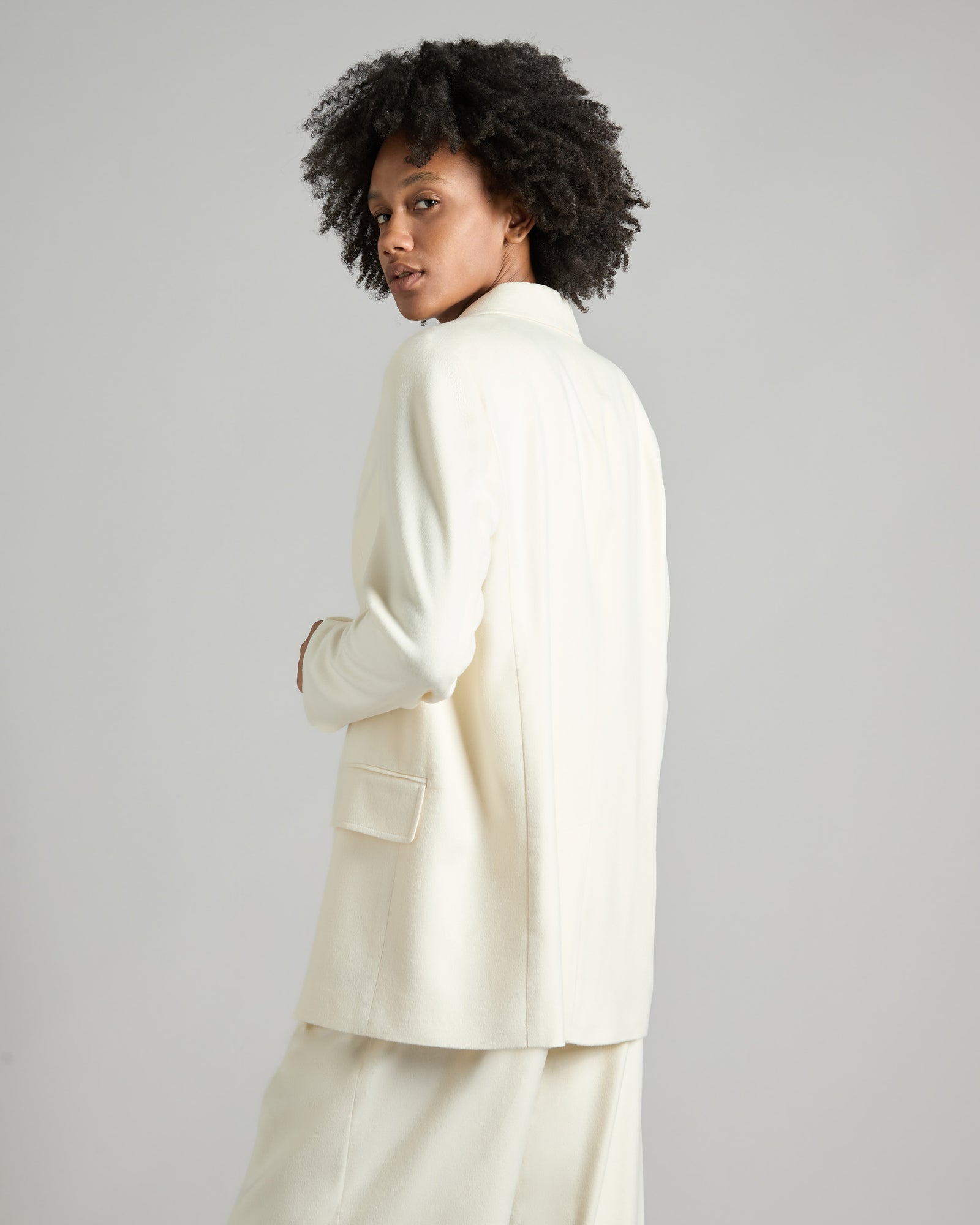Oversized jacket in touch cashmere 4