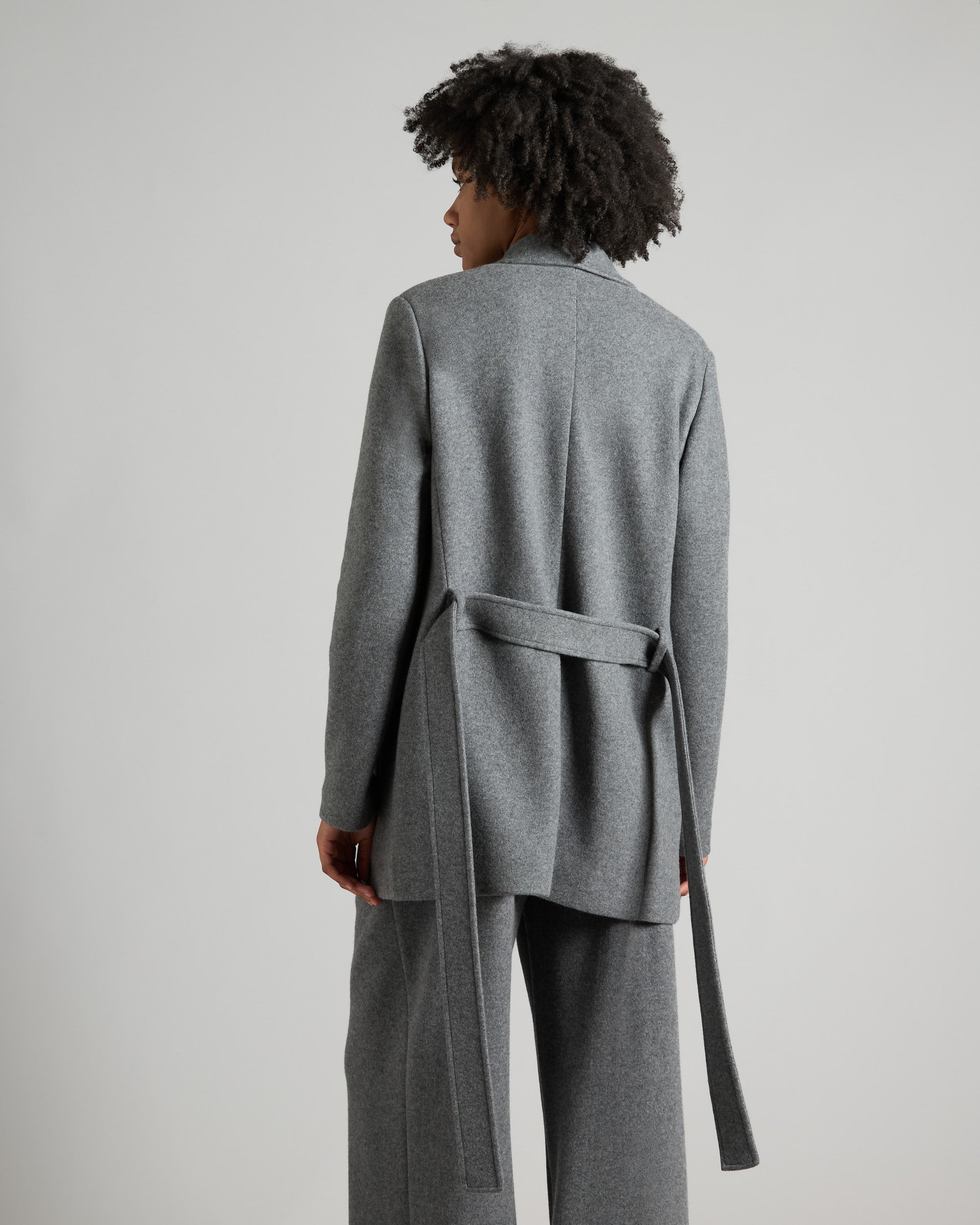 Dark grey cashmere fleece blazer 4