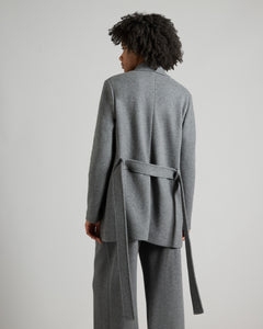 Dark grey cashmere fleece blazer 4