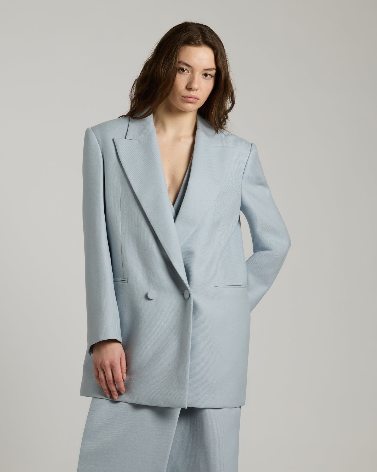 Double-Breasted Jacket in Kid Wool 12.8