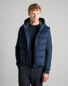 Blue MAMBRAIN cashmere down vest