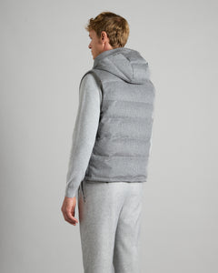 Grey mambrain cashmere down vest
