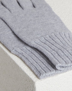 Light grey Cashmere knitted gloves