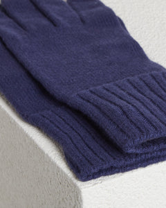 Strickhandschuhe aus blau Kid Cashmere