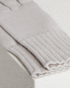 Strickhandschuhe aus weiß Kid Cashmere