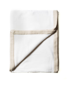 White pure cashmere single bed blanket