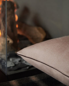 Beige pure cashmere pillow 2