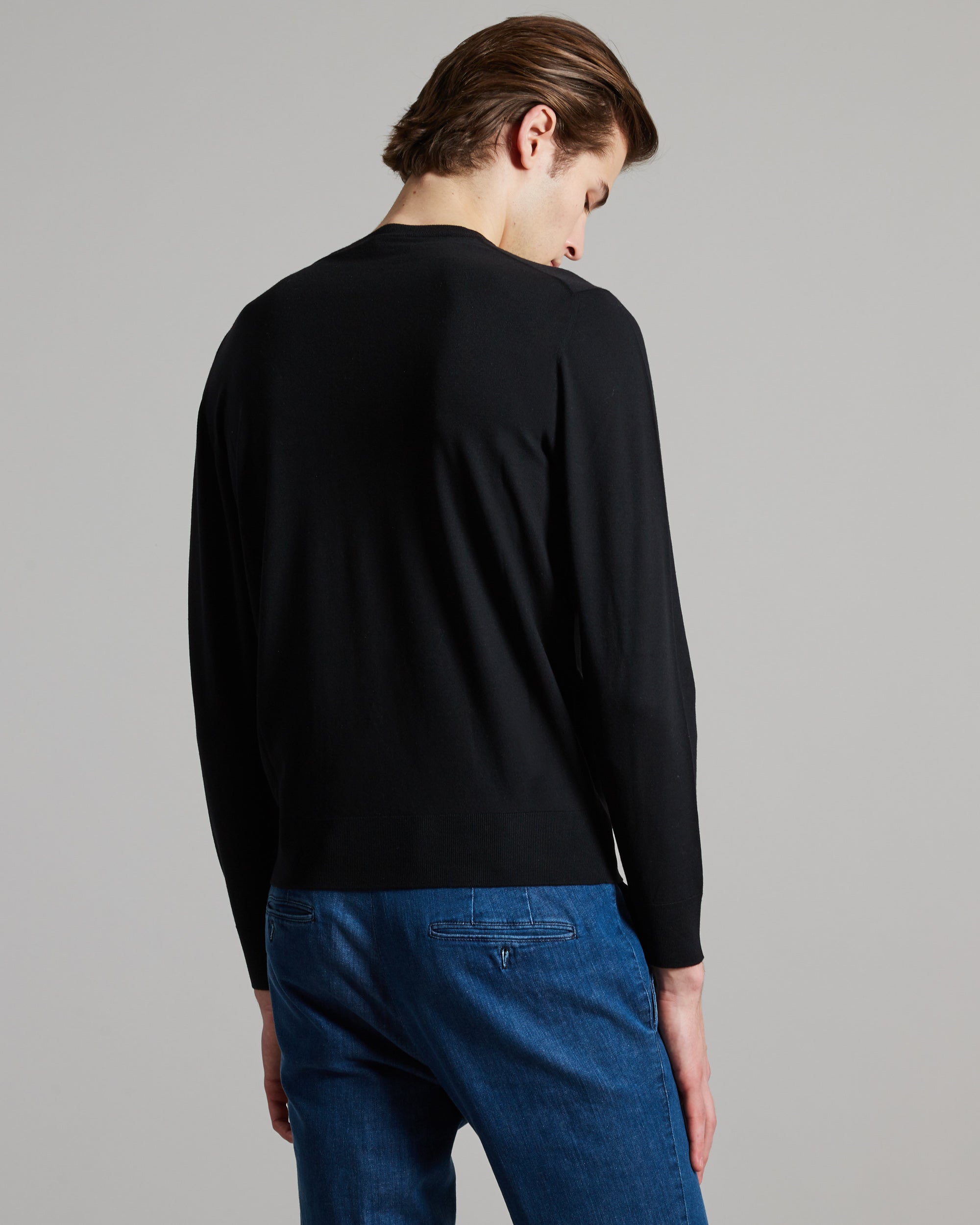 12.8 Kid Wool black crewneck