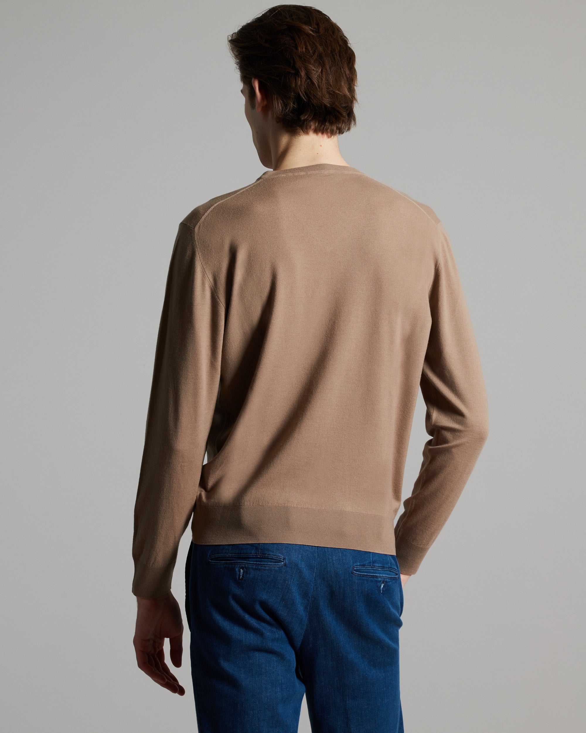 12.8 Kid Wool beige V neck sweater 4