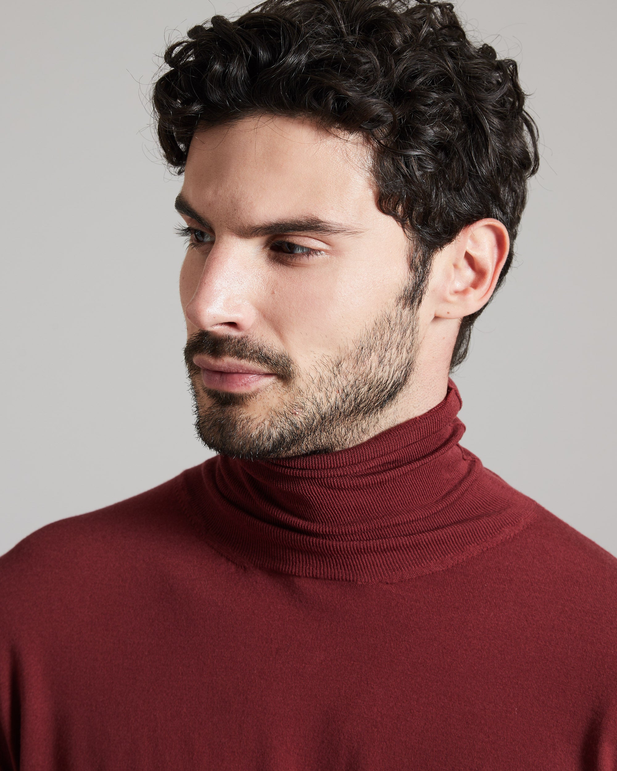 12.8 Kid Wool bordeaux turtleneck sweater