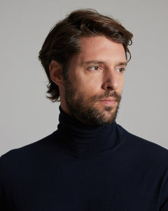 12.8 Kid Wool blue turtleneck sweater