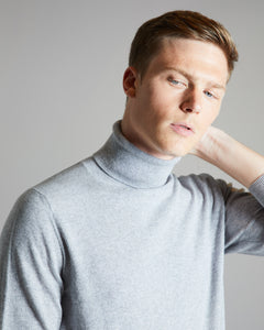 Light grey Kid Cashmere turtleneck sweater