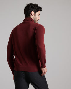 Bordeaux Kid Cashmere turtleneck sweater