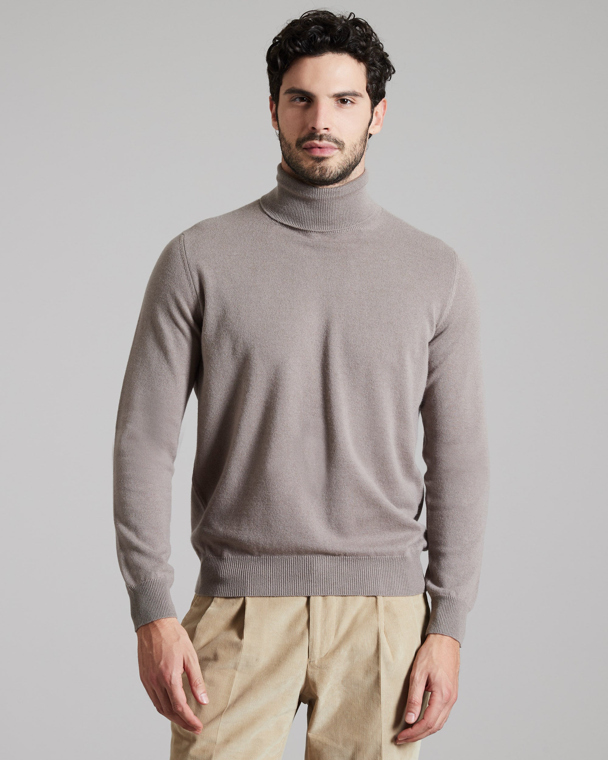 Sand Kid Cashmere turtleneck sweater 2