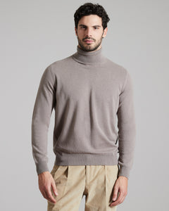 Sand Kid Cashmere turtleneck sweater