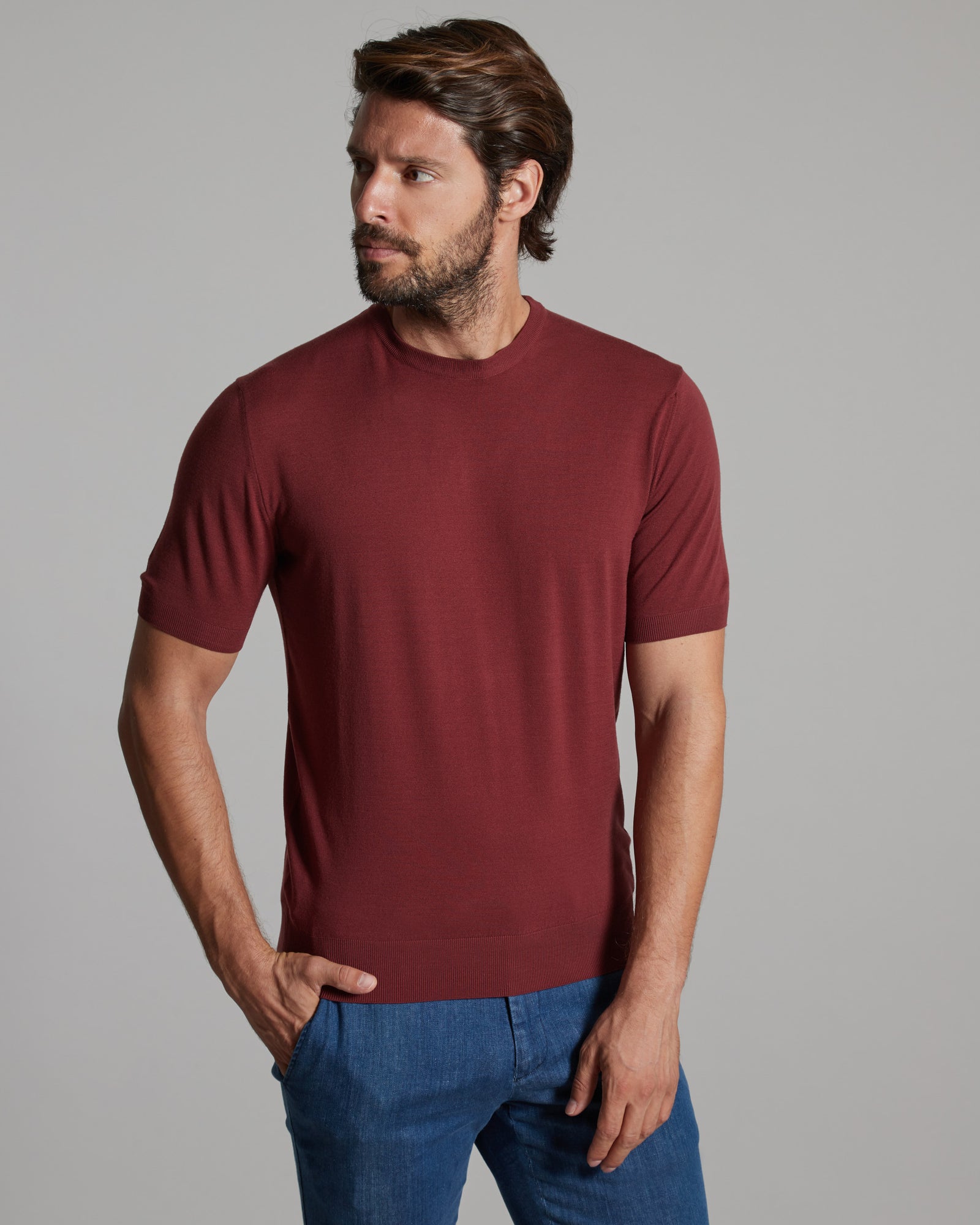 T-shirt in Kid Wool 12.8 rossa