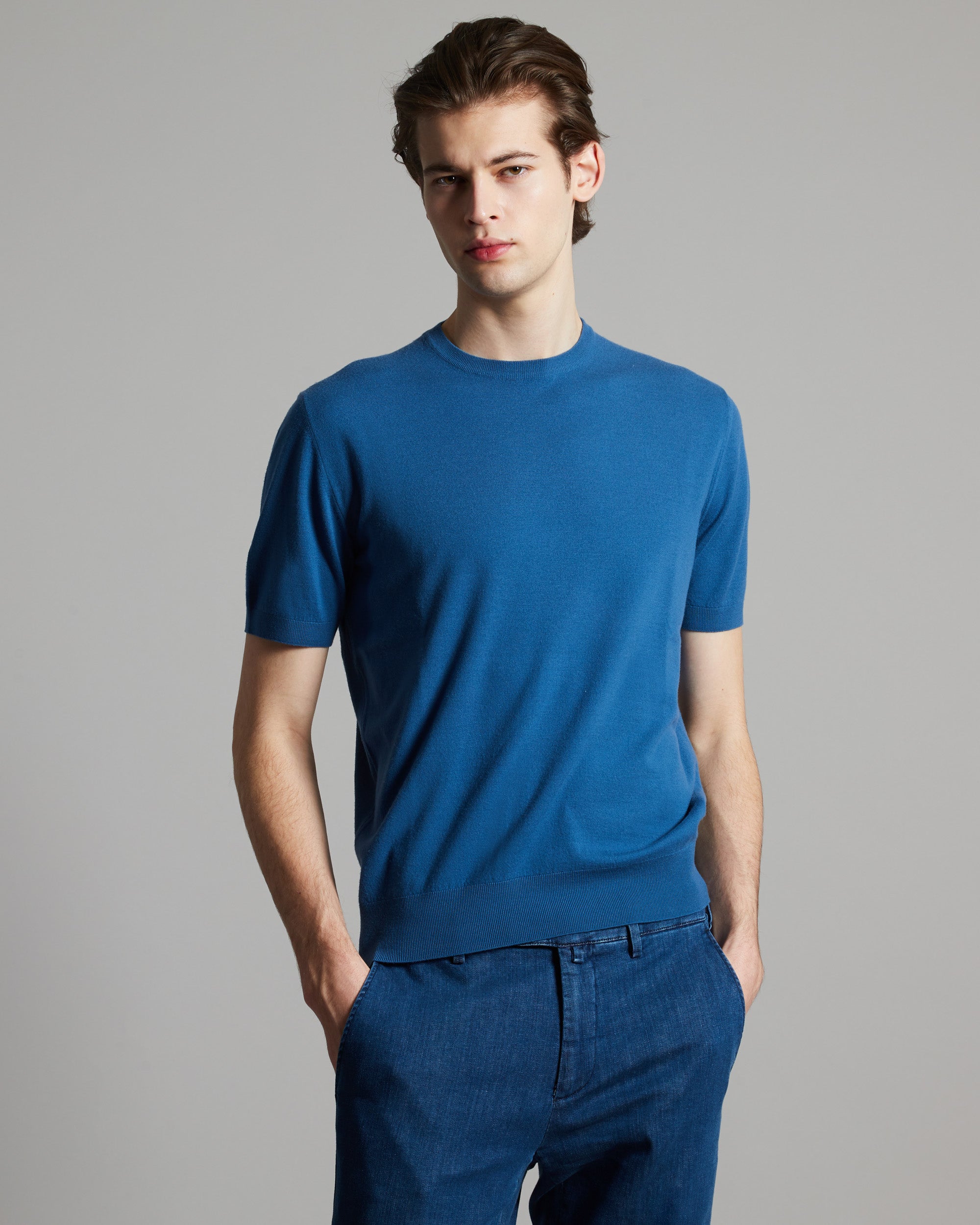 T-shirt in Kid Wool 12.8 azzurra