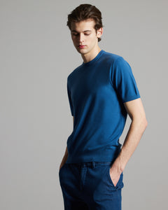 T-shirt in Kid Wool 12.8 azzurra