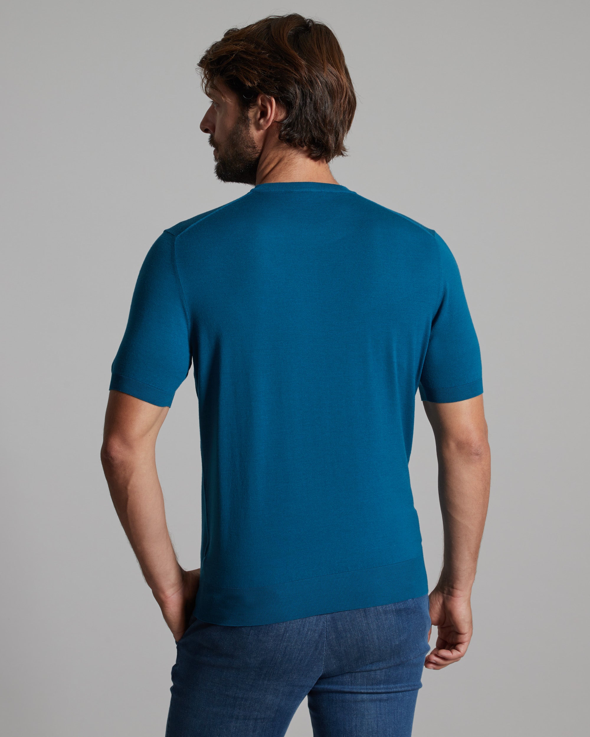 12.8 Kid Wool teal blue T-shirt sweater