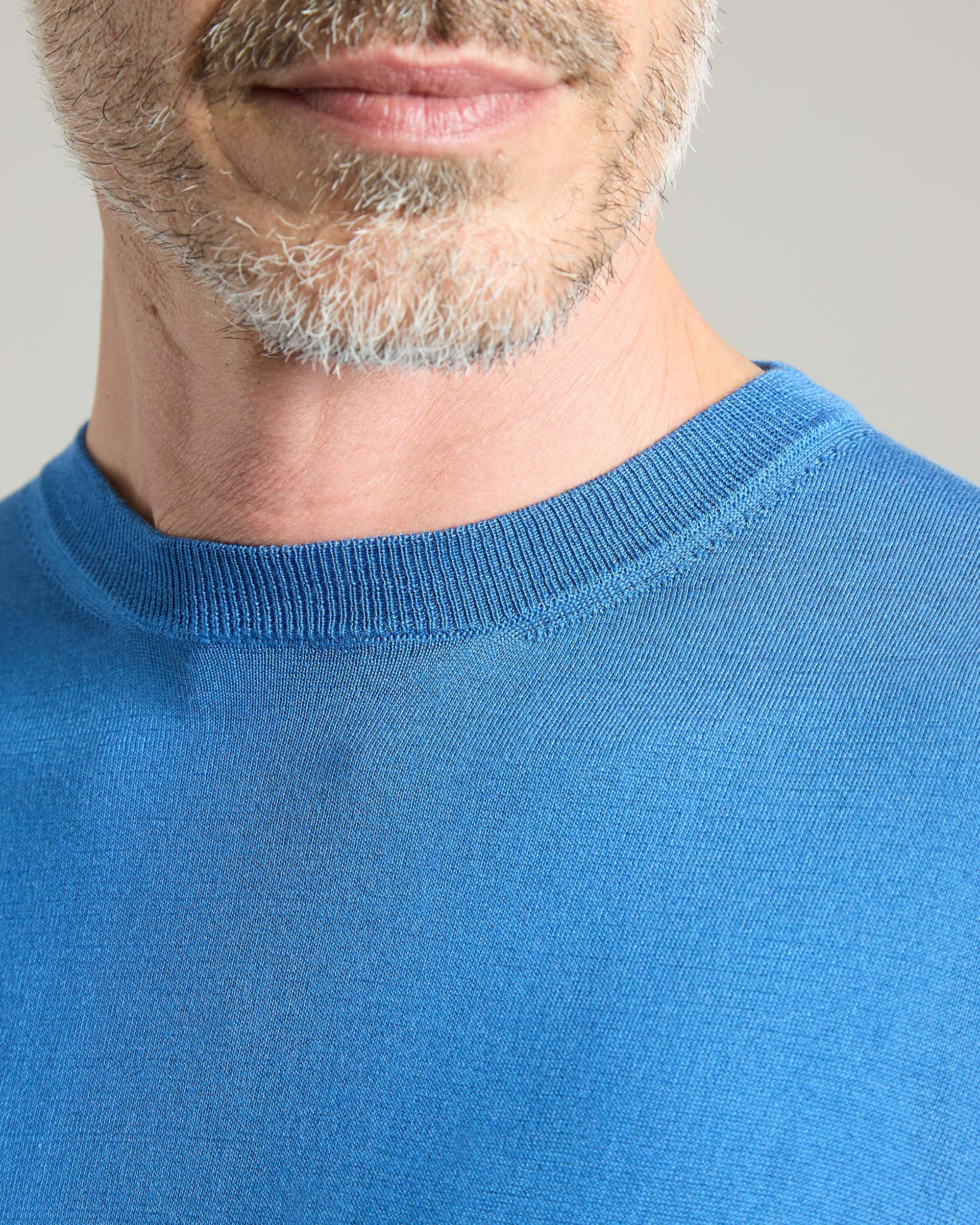 Light Blue Pure silk T-SHIRT 3