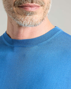 Light Blue Pure silk T-SHIRT 3