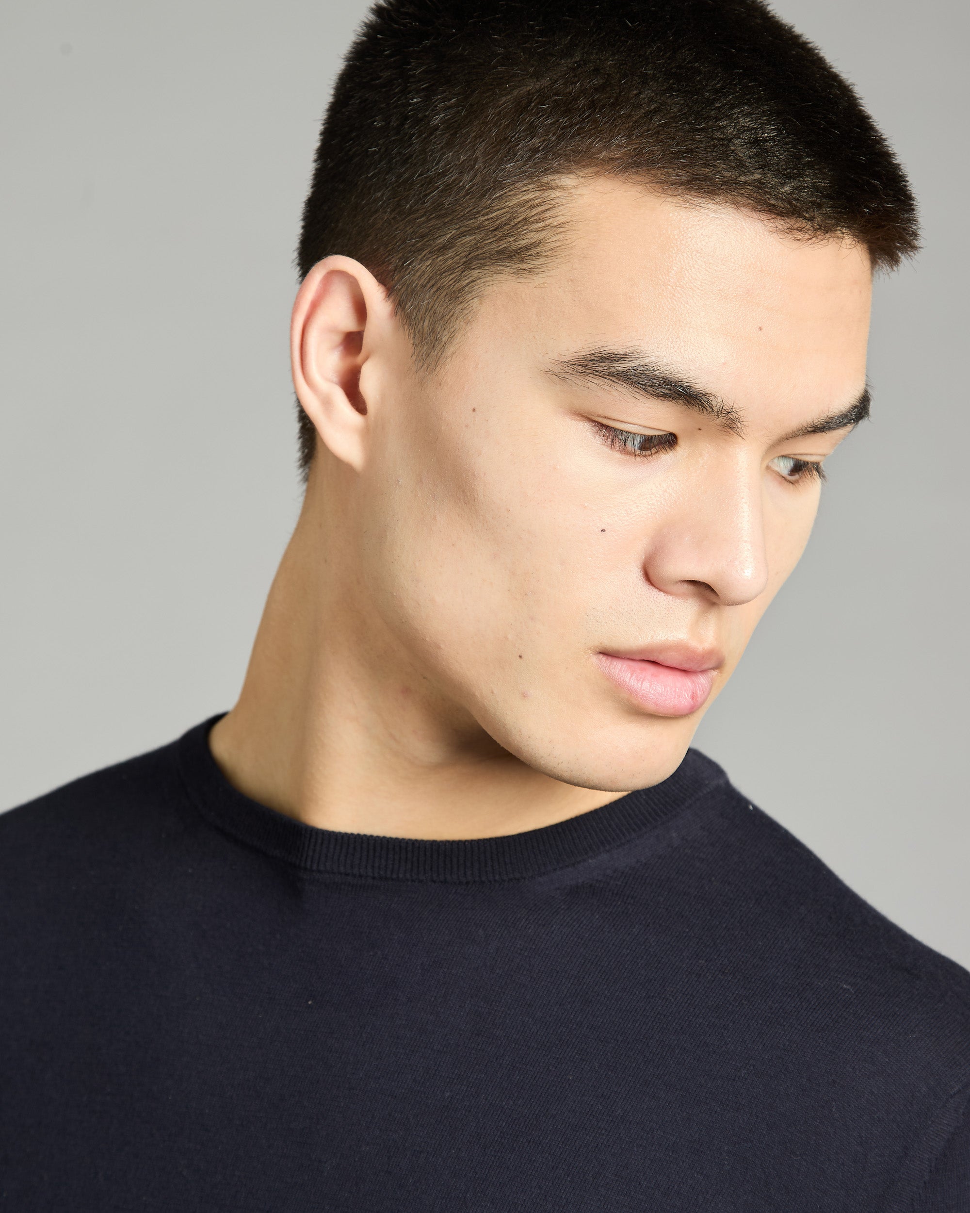 Blue cotton T-SHIRT